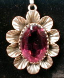 DANEcraft STERLING Flower PENDANT Chain VINTAGE