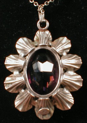 DANEcraft STERLING Flower PENDANT Chain VINTAGE