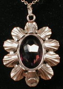DANEcraft STERLING Flower PENDANT Chain VINTAGE