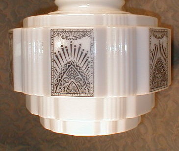 DECO Light FIXTURE Tiered BLACK Design VINTAGE