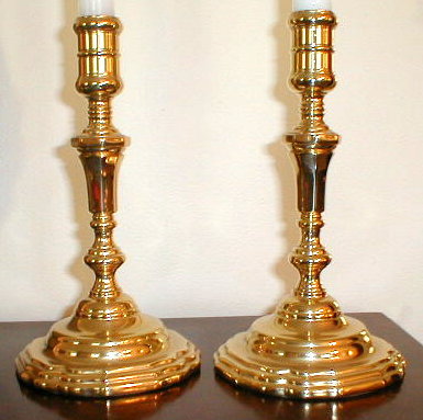 BALDWIN Brass Candlesticks 8.5 in PAIR