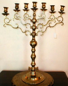 BRASS Candelabra 7 lite 22 inch Large VINTAGE