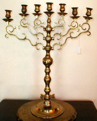 BRASS Candelabra 7 lite 22 inch Large VINTAGE