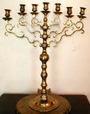 BRASS Candelabra 7 lite 22 inch Large VINTAGE