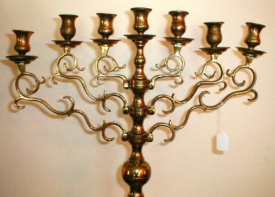 BRASS Candelabra 7 lite 22 inch Large VINTAGE
