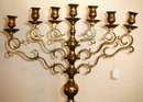 BRASS Candelabra 7 lite 22 inch Large VINTAGE