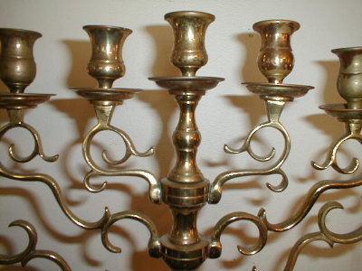 BRASS Candelabra 7 lite 22 inch Large VINTAGE