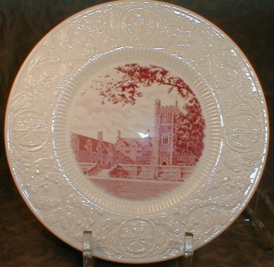 DUKE University WEDGWOOD Plate CROWELL - 1937