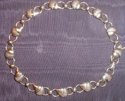 DANECRAFT Sterling ACORN Necklace -VINTAGE-