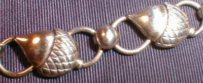 DANECRAFT Sterling ACORN Necklace -VINTAGE-