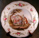 FRENCH Faience CHARGER Signed DuCroc -ANTIQUE-