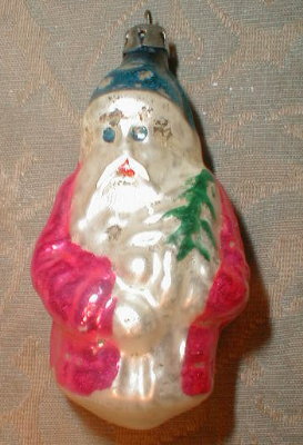 SANTA Christmas Ornament ANTIQUE - Figural -