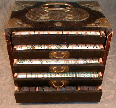 Mah-Jong Set BOXED ~ ANTIQUE ~