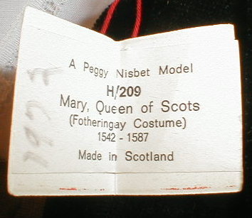 Peggy NISBET Mary QUEEN of SCOTS Doll SCOTLAND-