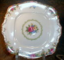 PARAGON Tapestry ROSE Trio + Square PLATE -