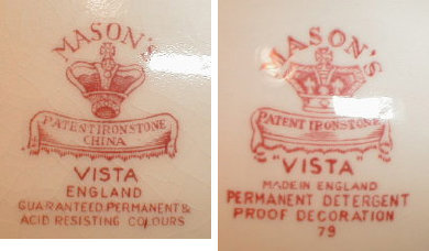 MASONS Vista DINNER Plates (6) Pink -VINTAGE-