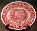 MASONS Vista PLATTER Pink TRANSFERware VINTAGE