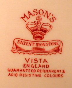 MASONS Vista PLATTER Pink TRANSFERware VINTAGE