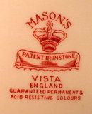 MASONS Vista PLATTER Pink TRANSFERware VINTAGE