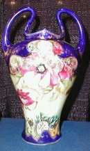 NIPPON Cobalt NOUVEAU Vase MORIAGE -2 Handles-