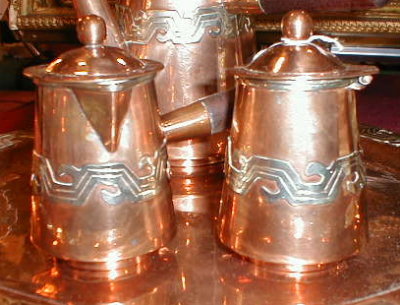 Artesanias MEXICAN Copper COFFEE Set -VINTAGE -