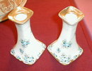 LIMOGES Candlesticks HAND Painted FLOWERS Pair-