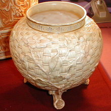 Royal WORCESTER Footed ROSE Bowl -ANTIQUE-
