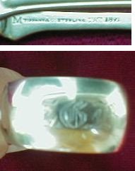 TIFFANY Sugar TONGS - ANTIQUE - Palm Pattern -