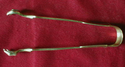 TIFFANY Sugar TONGS - ANTIQUE - Palm Pattern -