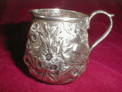 KIRK Repousse CREAMER & Sugar - 11 oz SILVER -
