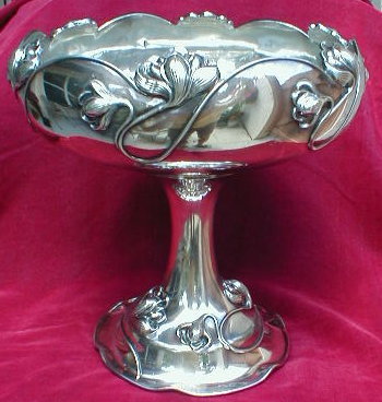 DERBY Pedestal COMPOTE Art NOUVEAU Lotus DESIGN