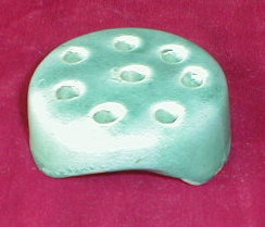 WELLER Flower Frog BLUE Signed ANTIQUE