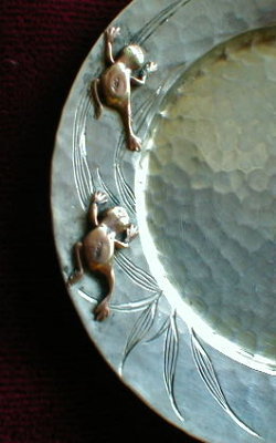 TIFFANY Aesthetic STERLING Dish FROGS TadPOLES