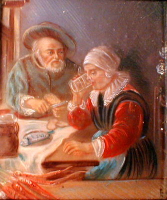 MINIATURE Flemish PAINTING - Hand PAINTED -