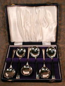 SHEFFIELD Trifle SPOONS Silverplate -SET of 6-