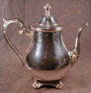 ROGERS Silver TEAPOT - Victorian Rose -