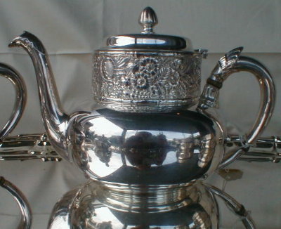 GORHAM Tea SET Silver PLATE 5 pieces -ANTIQUE -