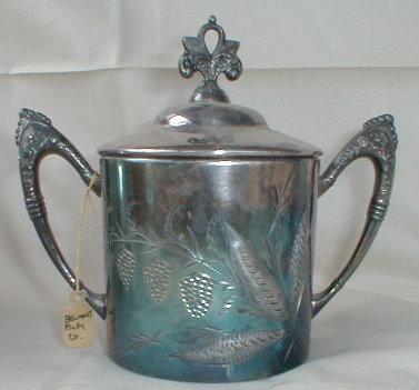 Victorian SILVER Sugar Bowl BELMONT Raspberries