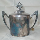 Victorian SILVER Sugar Bowl BELMONT Raspberries