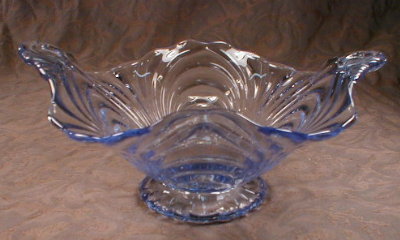 CAPRICE Blue FOOTED Candy (2) Dishes Tab HANDLE