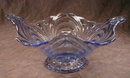 CAPRICE Blue FOOTED Candy (2) Dishes Tab HANDLE