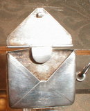 STERLING Chatelaine STAMP Purse - ANTIQUE -