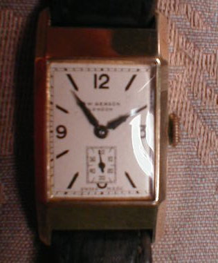 JW Benson WRISTwatch 9k Gold SWISS 15J ENGLAND-