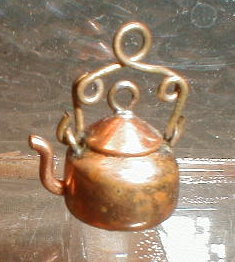 Copper PENNY Kettle CHARM 1 Cent Piece ANTIQUE-