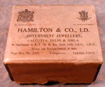 INDIA Jewelry BOX Hamilton Co CALCUTTA Vintage-