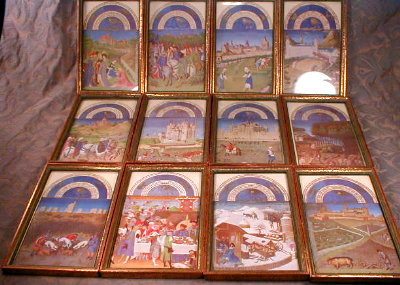 Tres RICHES Heures 12 Framed Prints - ANTIQUE -