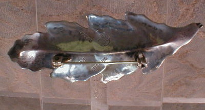 Damaso Gallegos STERLING Leaf PIN Taxco MEXICO-