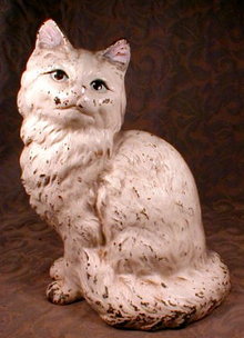 HUBLEY PERSIAN Cat IRON Doorstop ORIGINAL Paint