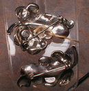 Napier STERLING Broochs (2) Leaf PINS -Vintage-
