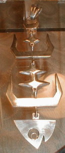SILVER Fish BONE Pendant TAXCO Mexico Signed MM